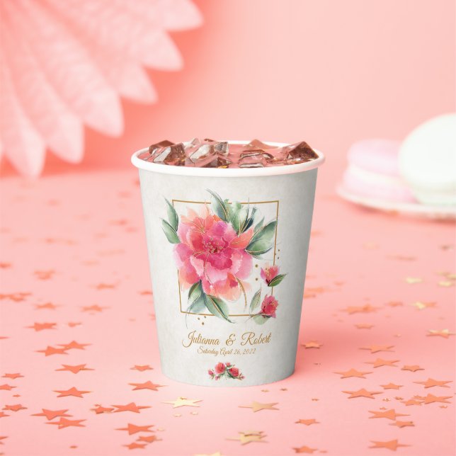 Lovely Rose garden budget  wedding  Paper Cups (Insitu)