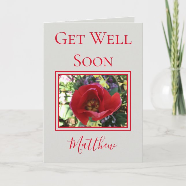 Lovely Rose Get Well Soon Card (Front)