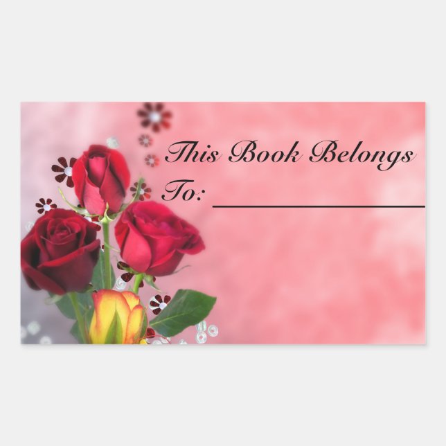 Lovely Roses Book Label (Front)