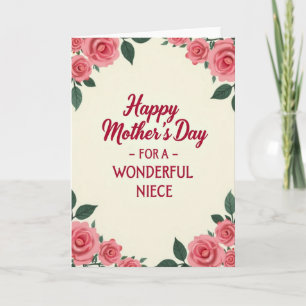 Lovely Roses Niece Card