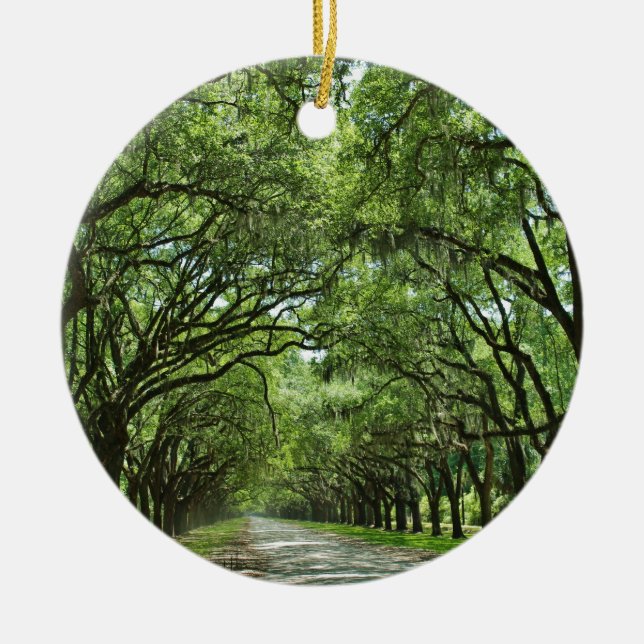 Lovely Savannah Georgia Ceramic Ornament (Front)