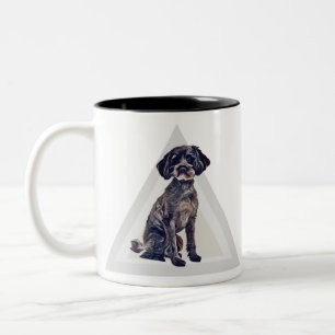 Lovely Schnoodle Dog Two-Tone Coffee Mug