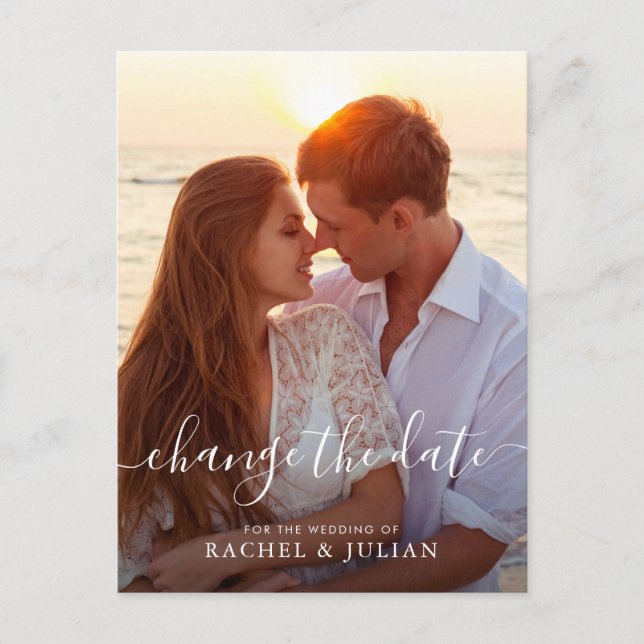 Lovely script change the date postcard (Front)