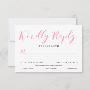 Lovely Script RSVP WEDDINGS Card