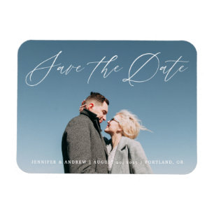 Lovely Script Save The Date Magnet