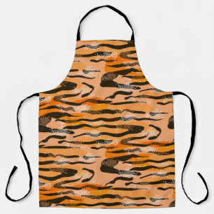 Lovely seamless tiger pattern,peach color apron