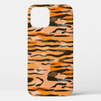 Lovely seamless tiger pattern,peach colour