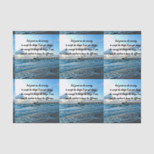 LOVELY SERENITY PRAYER OCEAN AND WAVES PHOTO TISSUE PAPER