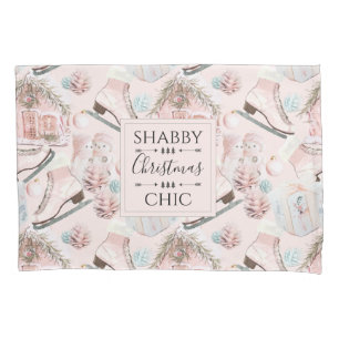 Lovely Shabby Chic Pink Christmas Pattern Pillowcase