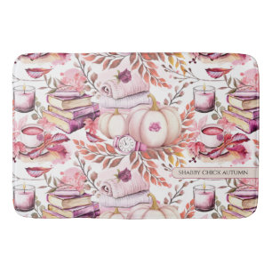 Lovely Shabby Chick Autumn Pattern Bath Mat