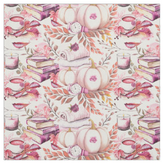Lovely Shabby Chick Autumn Pattern Fabric