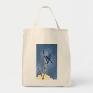 Lovely shopping bag with dragonfly print