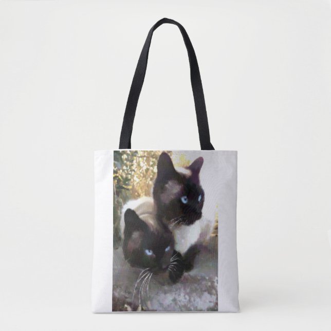 Lovely siamese tote bag (Front)