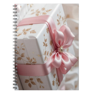 lovely silk pink gift box notebook