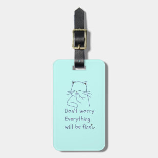 Lovely Smiling Cat Luggage Tag