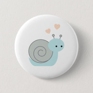Lovely Snail 2 Inch Round Button