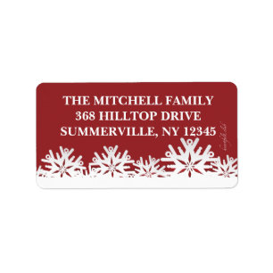 Lovely Snowflakes Return Address Label