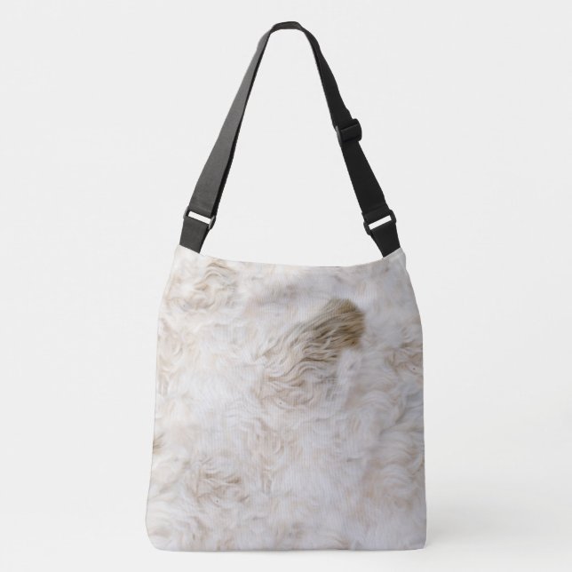 LOVELY SOFT CURLY DOG FUR CROSSBODY BAG (Front)