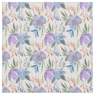 Lovely Soft Lavender and Blue Floral Fabric