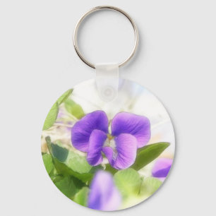 Lovely Spring Violet Keychain
