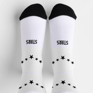 Lovely Stars text with Black Colour Five Stars  Socks