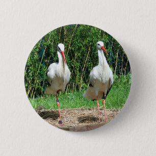 Lovely Stork 2 Inch Round Button