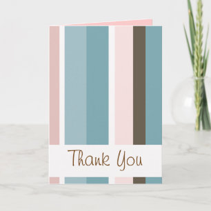 Lovely stripes - Thank You - Customize Card