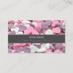 Lovely sugar hearts business card