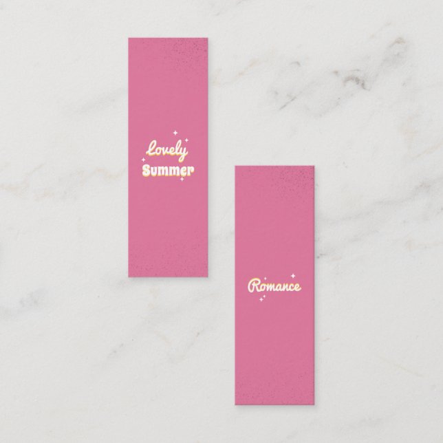 Lovely Summer Customizable Mini Bookmark  Calling Card (Front/Back)