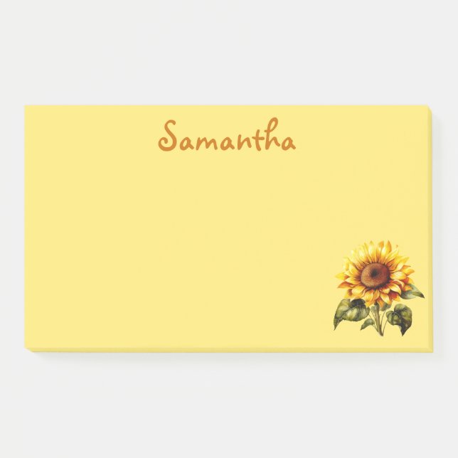Lovely sunflower post-it notes (Front)