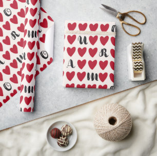Lovely Sweet Amour Heart Valentine's Day Gifts Wrapping Paper