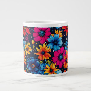Lovely Sweety Flowers and Roses Large Coffee Mug
