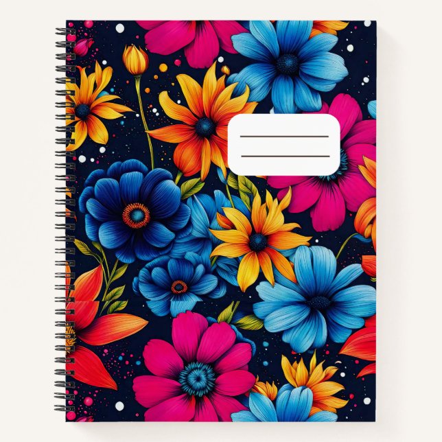 Lovely Sweety Flowers and Roses Notebook (Front)