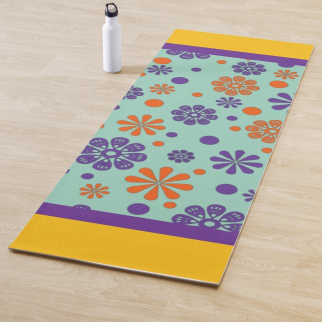 Lovely Sweety Flowers and Roses Patterns Yoga Mat (In Situ)
