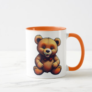Lovely teddy bear with butterfly knot. mug