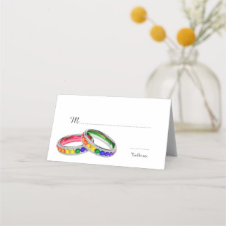 🌈Lovely text at the back Intertwined in Pride Place Card