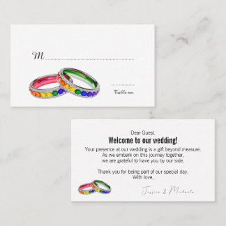 Lovely text at the back Intertwined in Pride Place Card