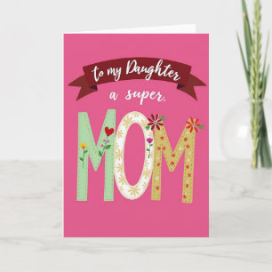 Lovely Textile Mom Mothers Card
