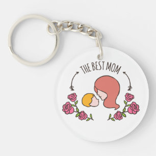 Lovely The Best Mom Mother's Day Keychain