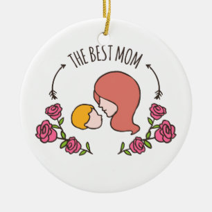 Lovely The Best Mom Mother's Day Ornament