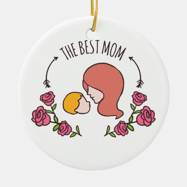 Lovely The Best Mom Mother's Day | Ornament (Front)