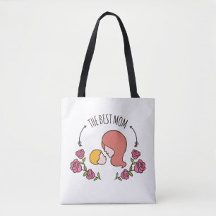 Lovely The Best Mom Mother's Day Tote Bag