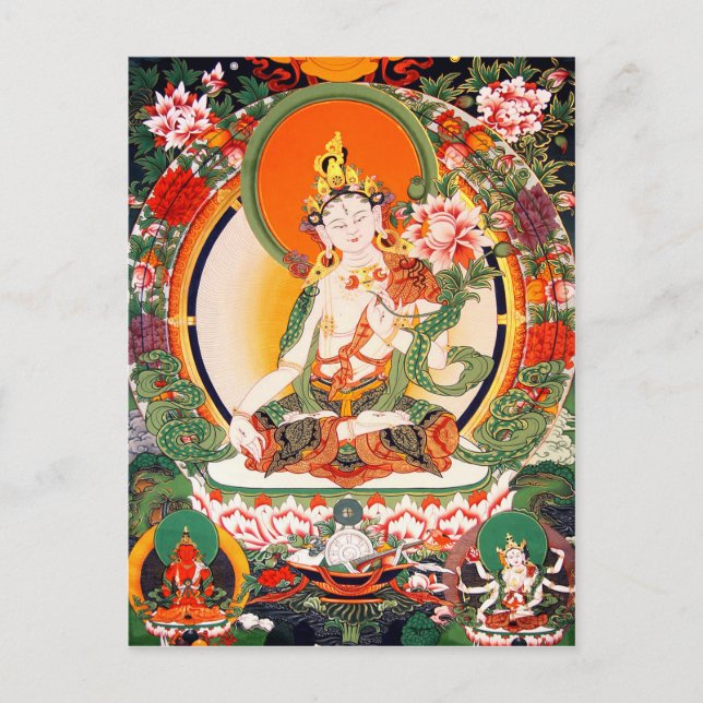 Lovely Tibetan Buddhist Art Postcard (Front)