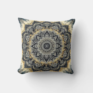 Lovely Tie-Dye Mandala Throw Pillow