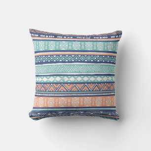 Lovely tribal ethnic. Vintage aztec hand drawn ill Throw Pillow