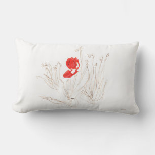 Lovely tulip in the wind and rain throw pillow