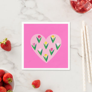 Lovely tulips. napkin