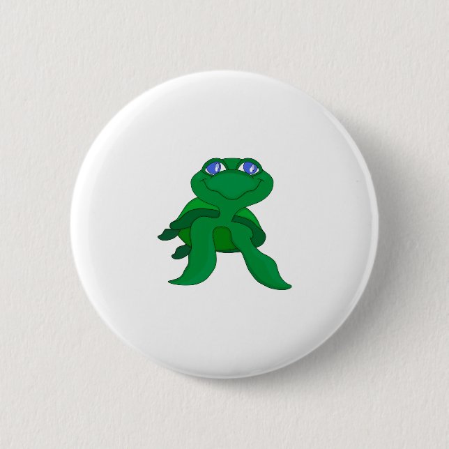 Lovely Turtle 2 Inch Round Button (Front)