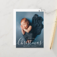 lovely typography birth announcement card