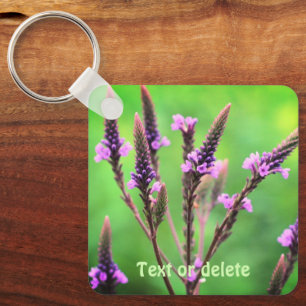 Lovely Vervain Wildflower Personalized  Keychain